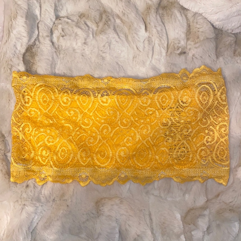 Free People Yellow Lace Bandeau